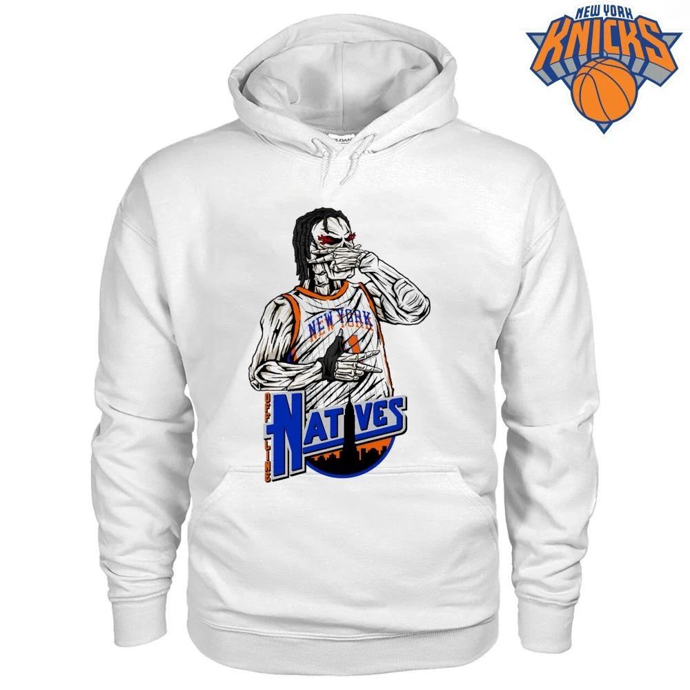 Offline Natives New York Knicks Jalen Brunson Skull Skeleton Three Goggles Graphic nba finals 2026 shirt