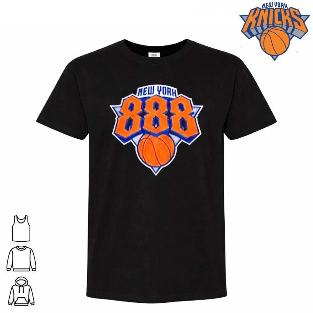 New York 888 Basketball Graphic Orange Blue Team Logo NBA Finals 2026 Shirt