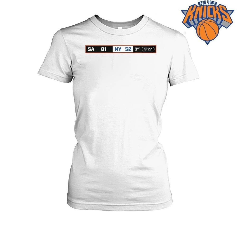 New York Knicks vs San Antonio Spurs Comeback Scoreboard Graphic NBA Finals 2026 Shirt