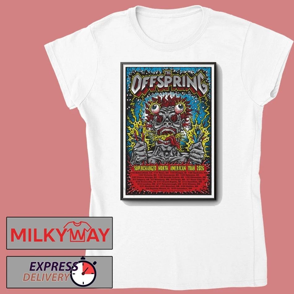 The Offspring Poster Supercharged Tour January 2026 shirt