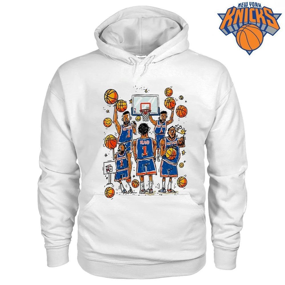 New York Knicks Basketball Players Doodle Graphic Art NBA Finals 2026 Shirt