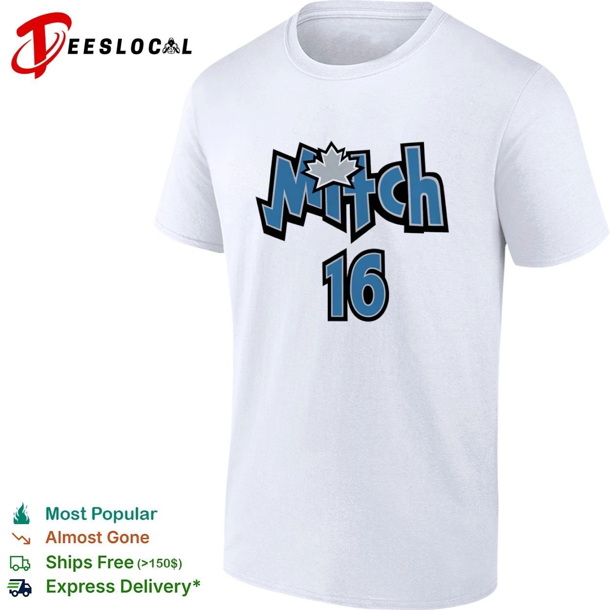 Mitch Magic 16 Toronto Maple Leafs NHL T-shirt