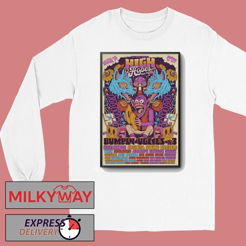High Hopes Music Festival Bedford PA June 11-13 2026 Poster shirt