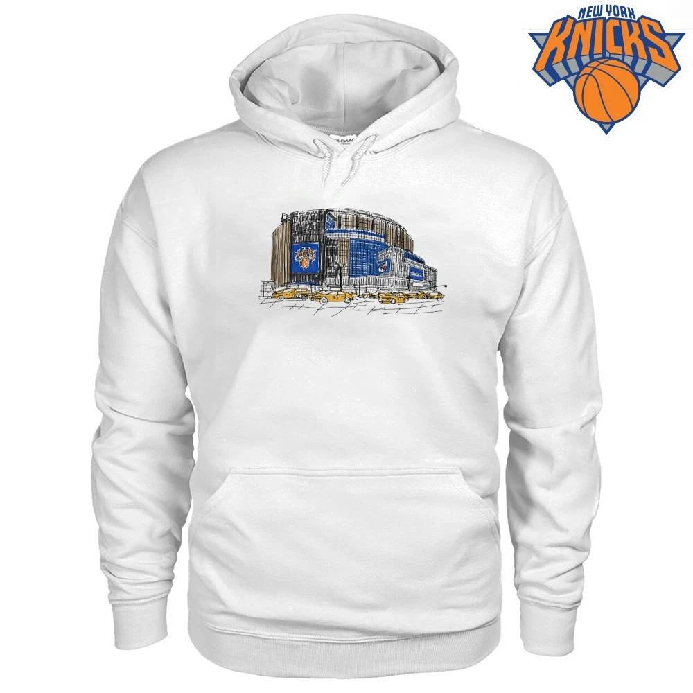New York Knicks Madison Square Garden Arena Sketch Skyline Yellow Cab NBA Finals 2026 Shirt