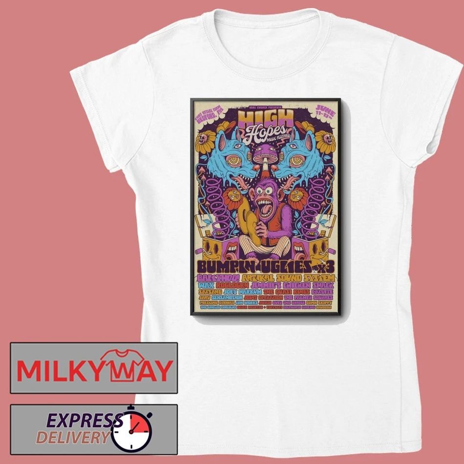 High Hopes Music Festival Bedford PA June 11-13 2026 Poster shirt