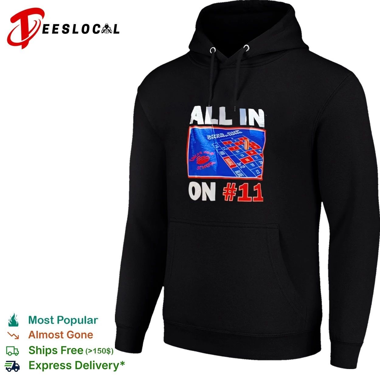 All In on #11 Kansas City Schools 2025 Cup Champions T-shirt