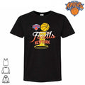 New York Knicks Basket Ball Net Trophy Logo Text Typography Graphic Design NBA Finals 2026 Shirt