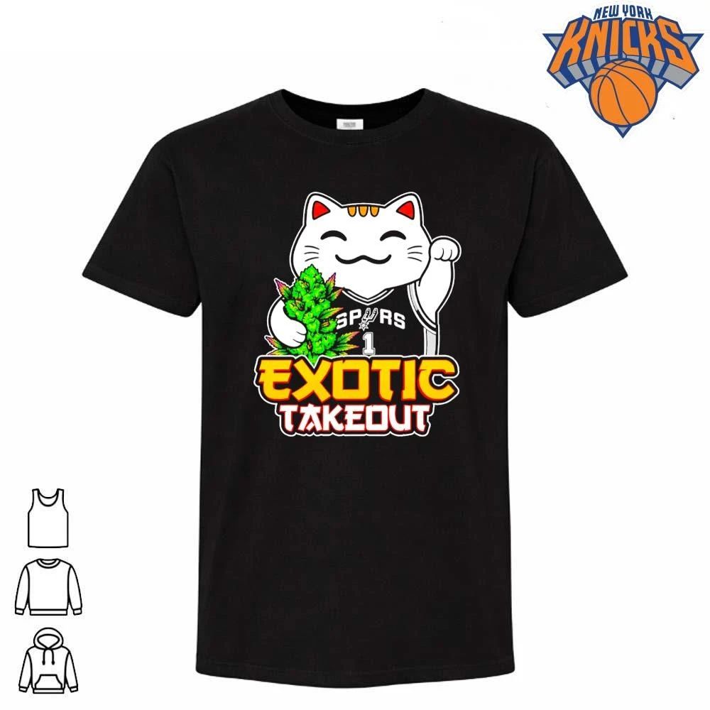 San Antonio Spurs Victor Wembanyama Exotic Takeout Lucky Cat Weed Graphic NBA Finals 2026 Shirt