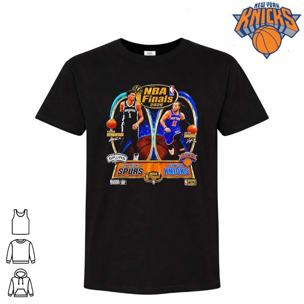 NBA Finals 2026 Victor Wembanyama vs Jalen Brunson San Antonio Spurs New York Knicks Graphic T Shirt