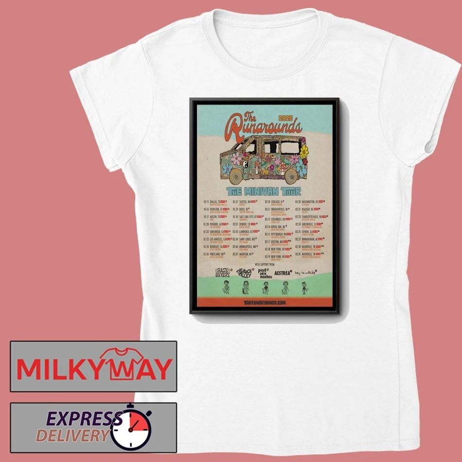 The Runarounds The Minivan Tour 2026 Poster shirt