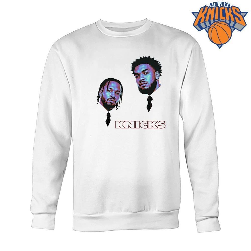 New York Knicks Jalen Brunson Karl Anthony Towns Graphic Retro Basketball Team Players NBA Finals 2026 Shirt