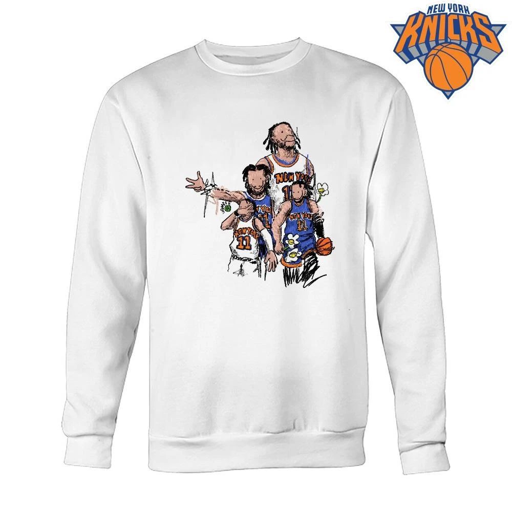 Jalen Brunson New York Knicks NBA Champions 2026 Cartoon Drawing Shirt
