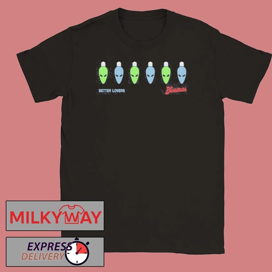 Better Lovers 2026 Black Blissmas Alien Lights shirt