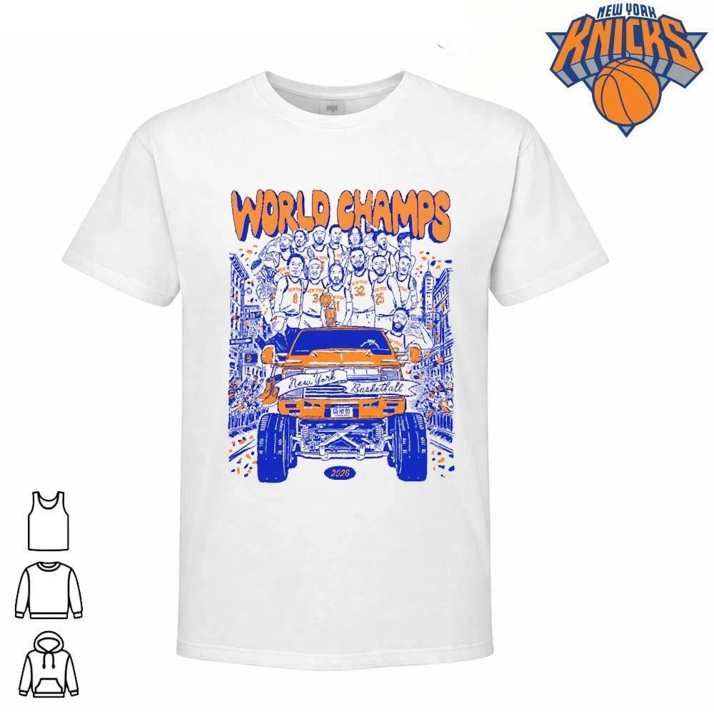 New York Knicks World Champs 2026 Basketball Team Parade Shirt