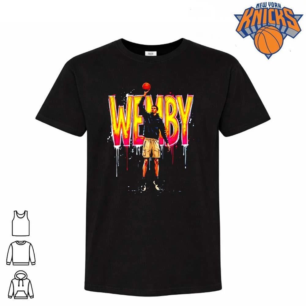 Victor Wembanyama Wemby Basketball Graffiti Splatter San Antonio Basketball T Shirt