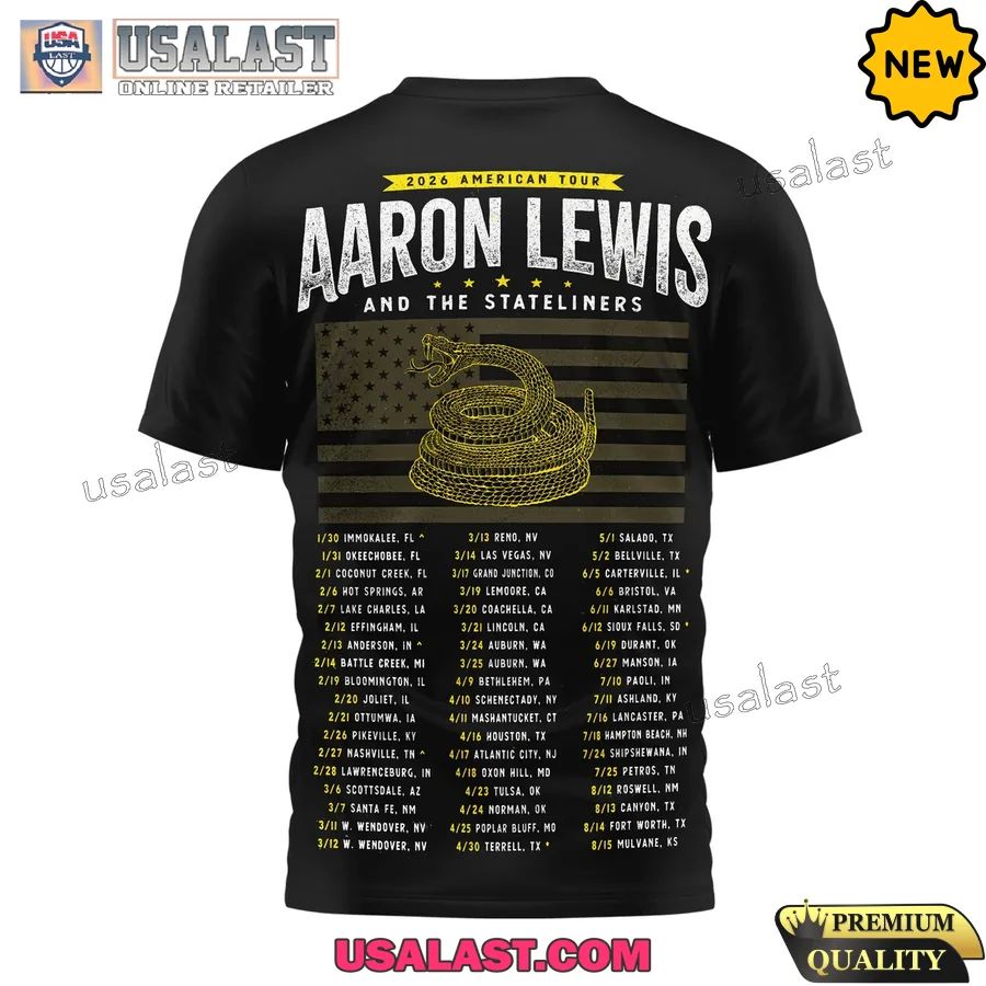 Aaron Lewis 2026 American Tour Unisex Tee Shirt