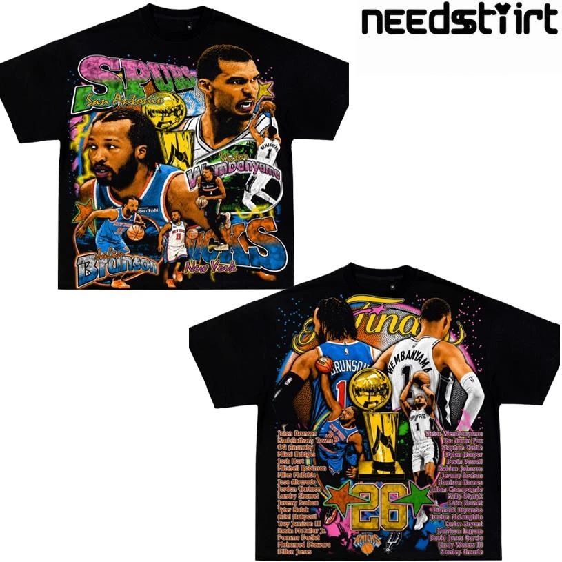 Victor Wembanyama San Antonio Spurs vs Jalen Brunson New York Knicks NBA Finals 2026 Two Sided Shirt