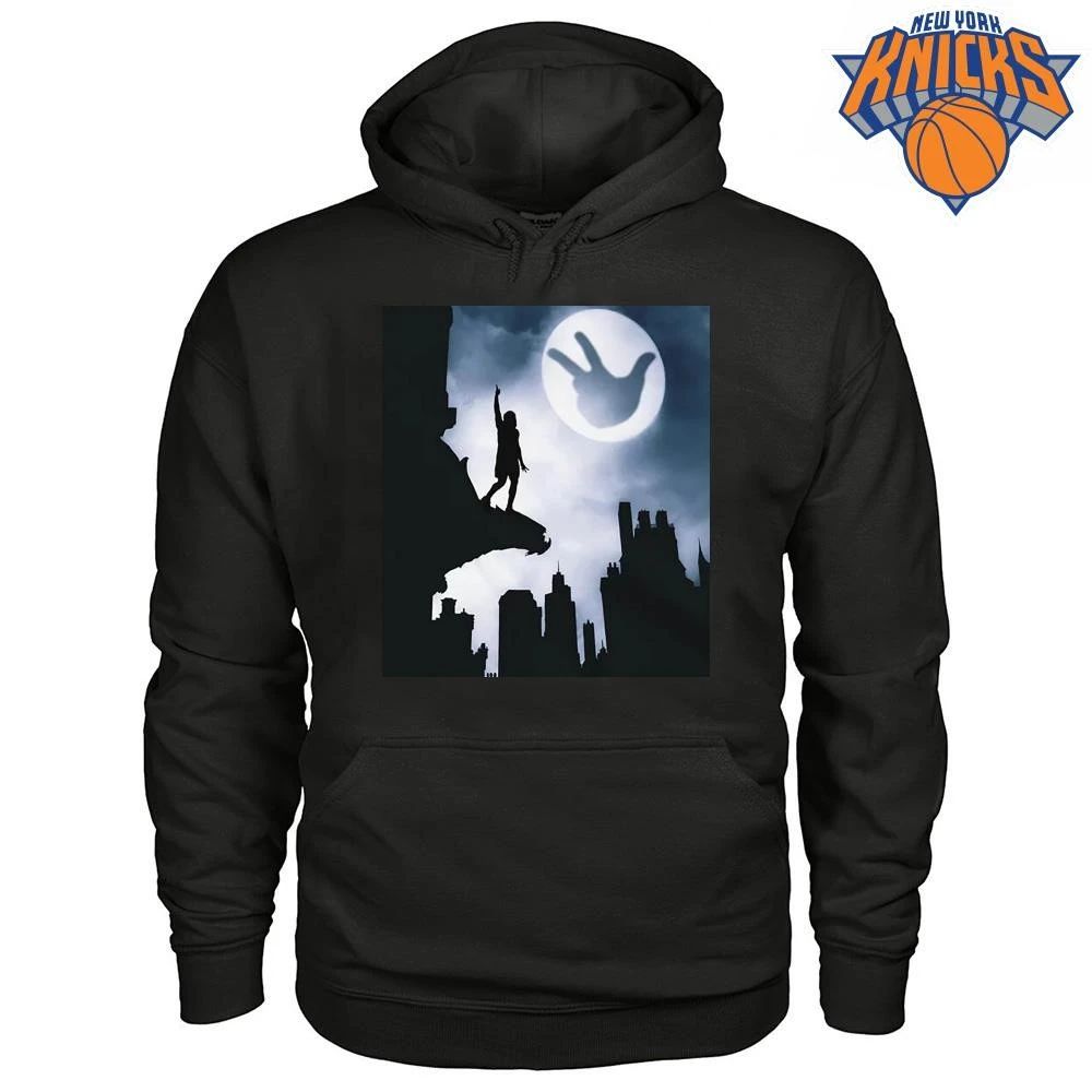 New York Knicks Champions NBA 2026 Jalen Brunson Gotham Hero City Silhouette Shirt