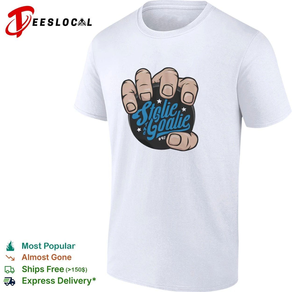 Stolie the Goalie #41 hockey T-shirt