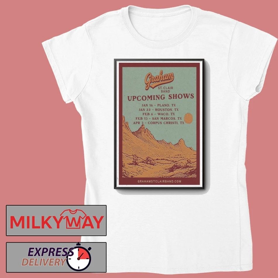 Poster GRAHAM ST. CLAIR BAND Tour Jan – Feb 2026 Upcoming Show shirt