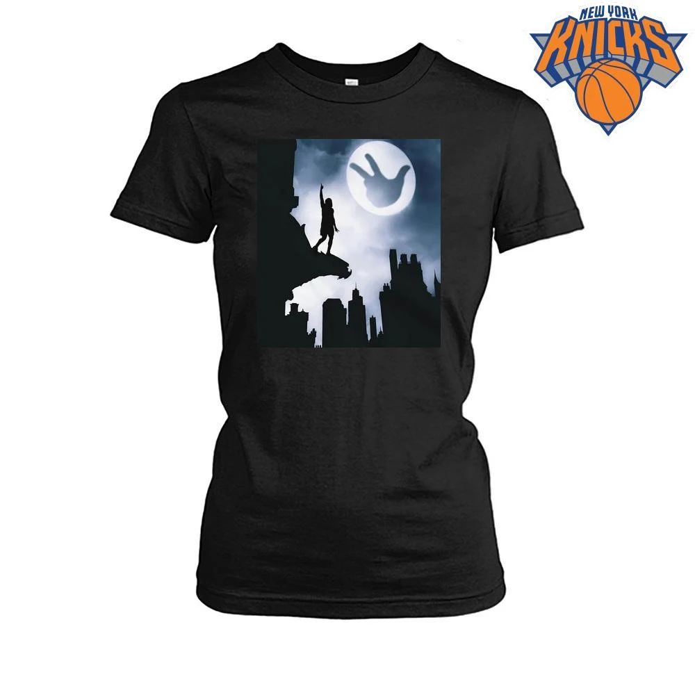 New York Knicks Champions NBA 2026 Jalen Brunson Gotham Hero City Silhouette Shirt