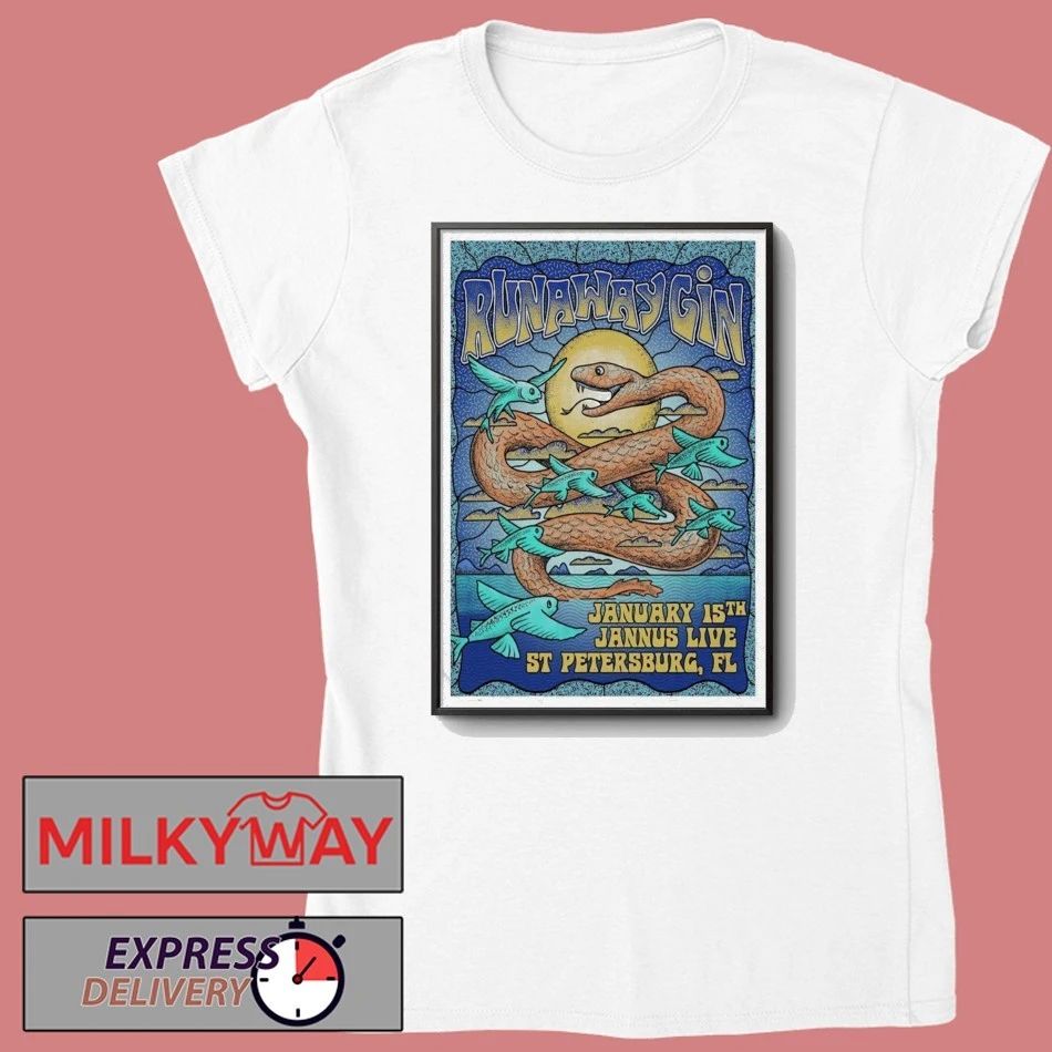 Runaway Gin Jan 15 2026 Poster ST Petersburg shirt