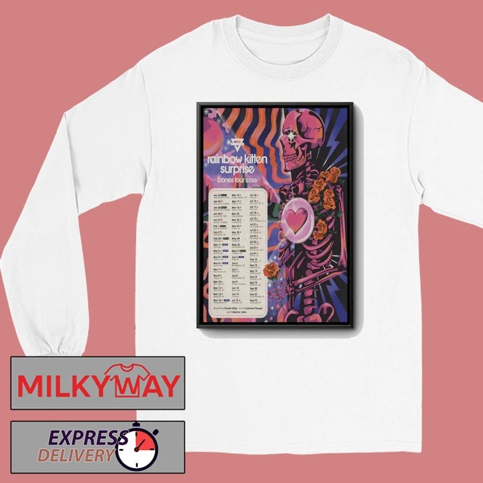 Poster Rainbow Kitten Surprise Bones Tour 26 shirt