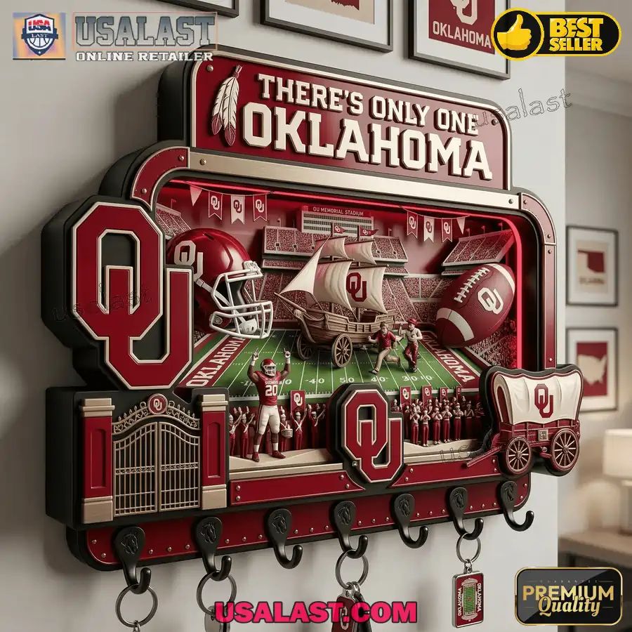 Oklahoma Sooners Premium Wall Key Holder