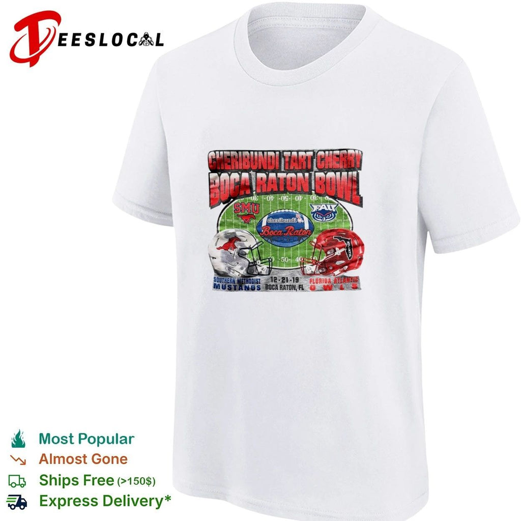 Cheribundi Tart Cherry Boca Raton Bowl SMU Mustangs vs Florida Atlantic Owls T-shirt
