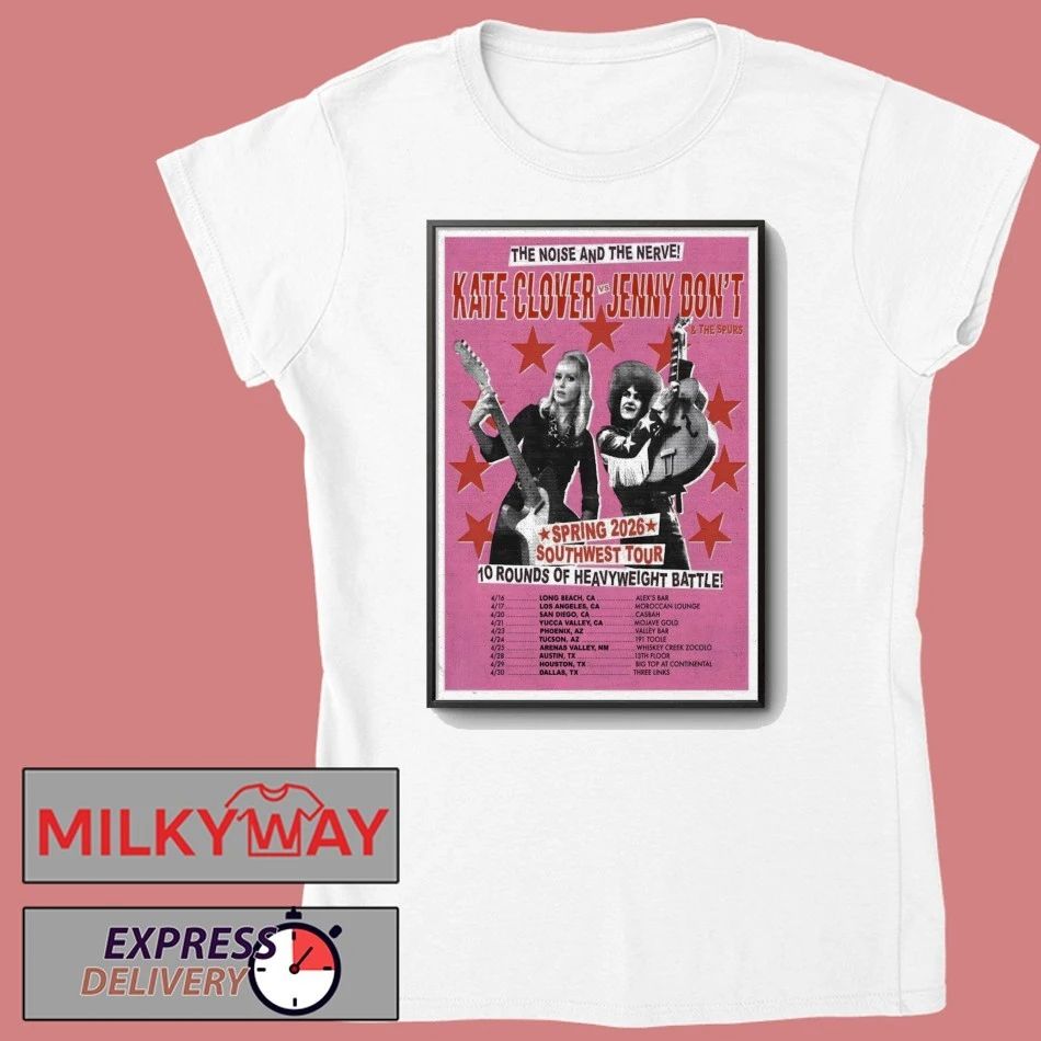 Kate Clover VS Jenny Don’t Spring 2026 Southwest Tour Poster shirt