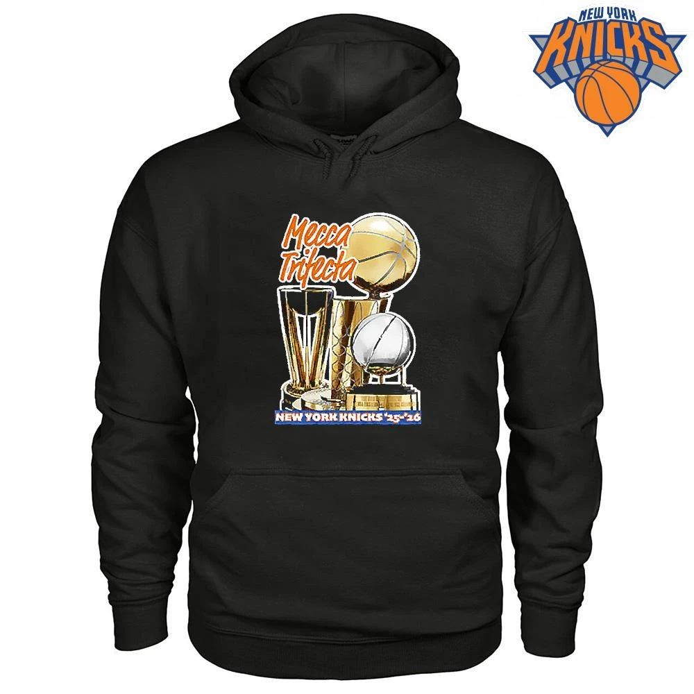Mecca Trifecta New York Knicks Champions NBA 2026 Championship Trophy Shirt