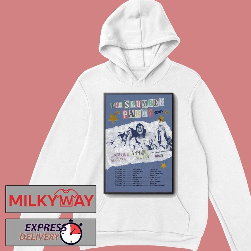 Poster Rachel Bochner And Annika Wells 2026 The Slumber Party Shows shirt
