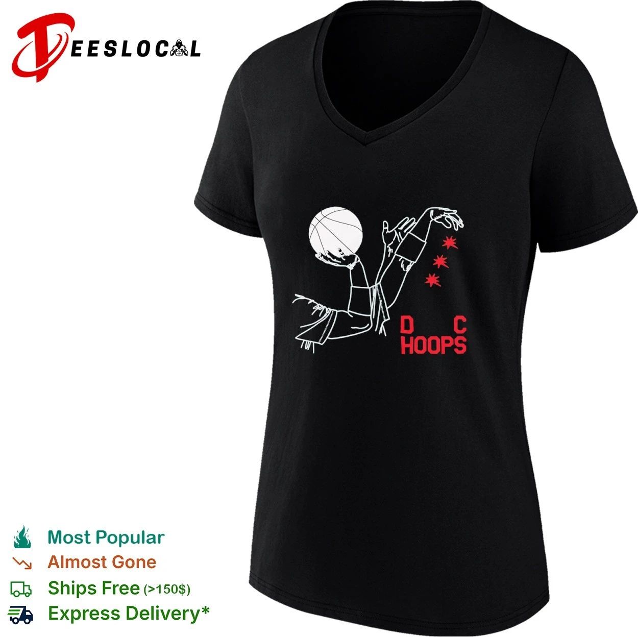 DC Hoops Fresh District Basketball Streetball T-shirt