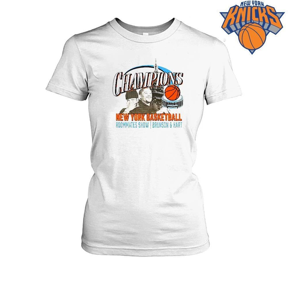 New York Knicks Champions NBA 2026 Roommates Show Brunson Hart Basketball Shirt