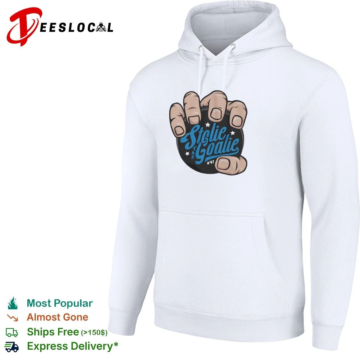Stolie the Goalie #41 hockey T-shirt