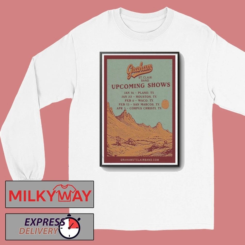 Poster GRAHAM ST. CLAIR BAND Tour Jan – Feb 2026 Upcoming Show shirt