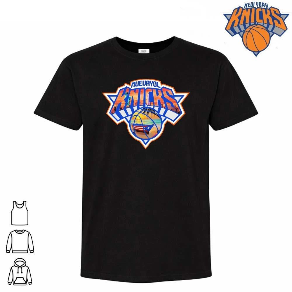 Nuevayol New York Knicks Puerto Rico Flag Sunset Beach Statue of Liberty Vintage NBA Finals 2026 Shirt