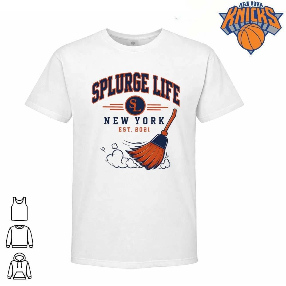 Splurge Life New York Est 2021 Broom Series Sweep Graphic NBA Finals 2026 Shirt
