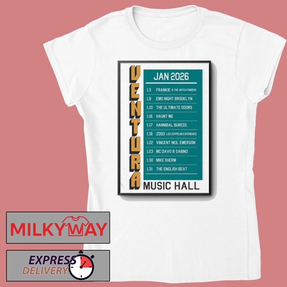 Ventura Music Hall Tour January 2026 Poster shirt