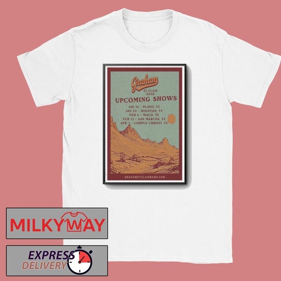 Poster GRAHAM ST. CLAIR BAND Tour Jan – Feb 2026 Upcoming Show shirt