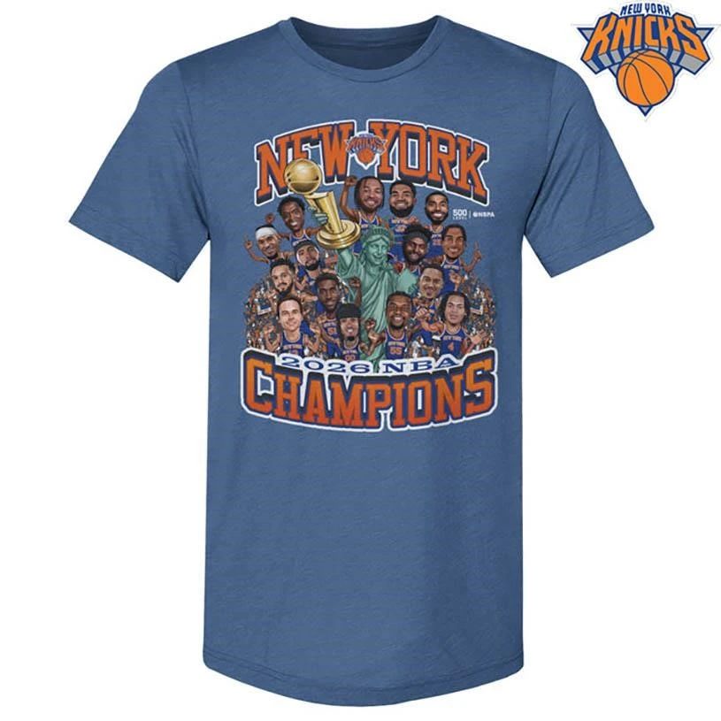 New York Knicks NBA Finals 2026 Champions Caricature Shirt