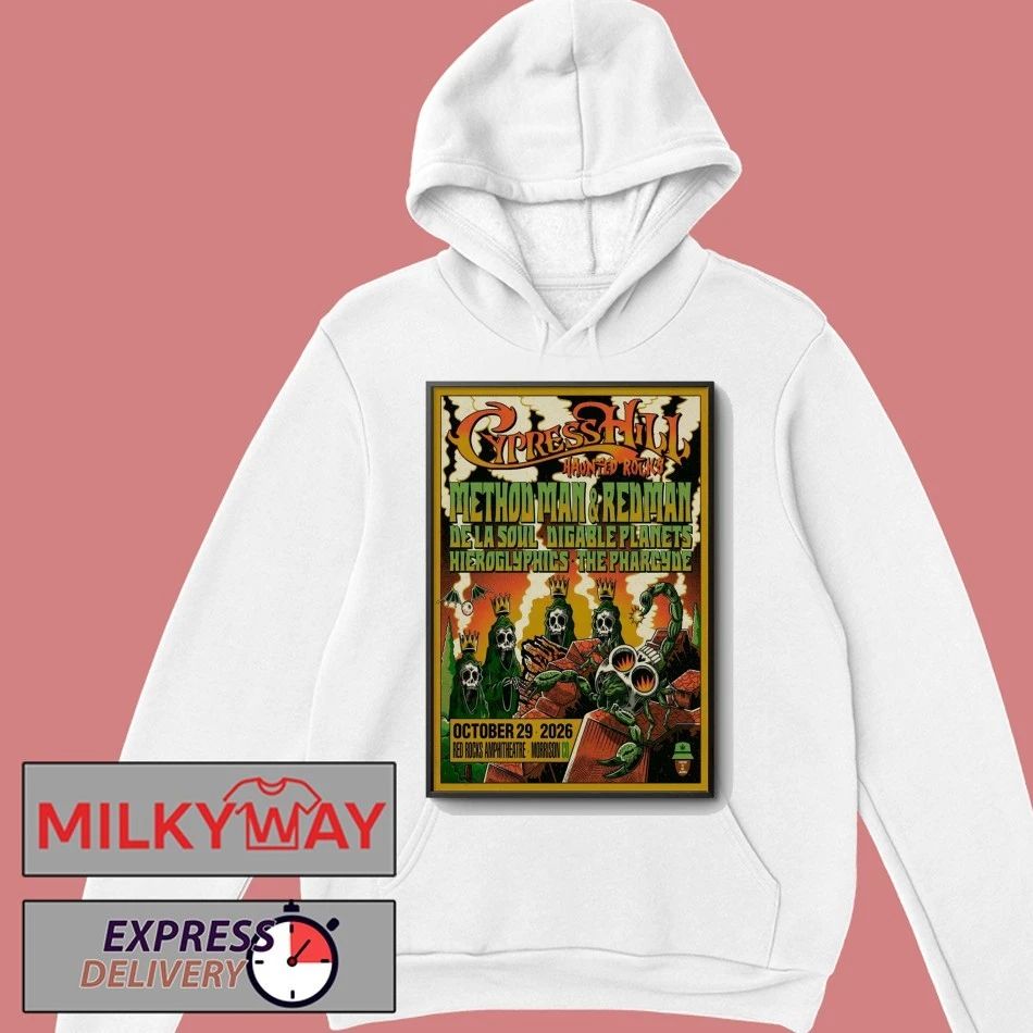 Cypress Hill Oct 29 2026 Red Rocks Amphitheatre in Morrison CO Poster shirt