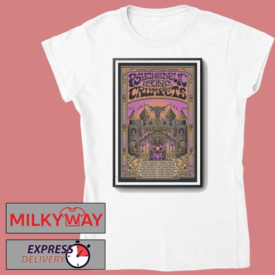Psychedelic Porn Crumpets UK & Europe Tour 2026 in February & March Poster shirt