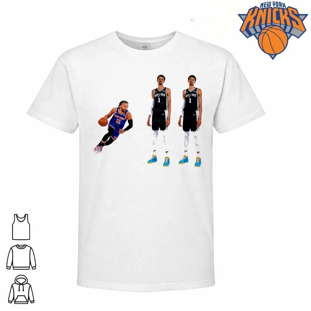 Jalen Brunson New York Knicks vs Victor Wembanyama San Antonio Spurs Basketball Graphic NBA Finals 2026 Shirt