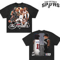 Vintage San Antonio Spurs vs New York Knicks The Finals Bootleg Graphic Two Sided Shirt