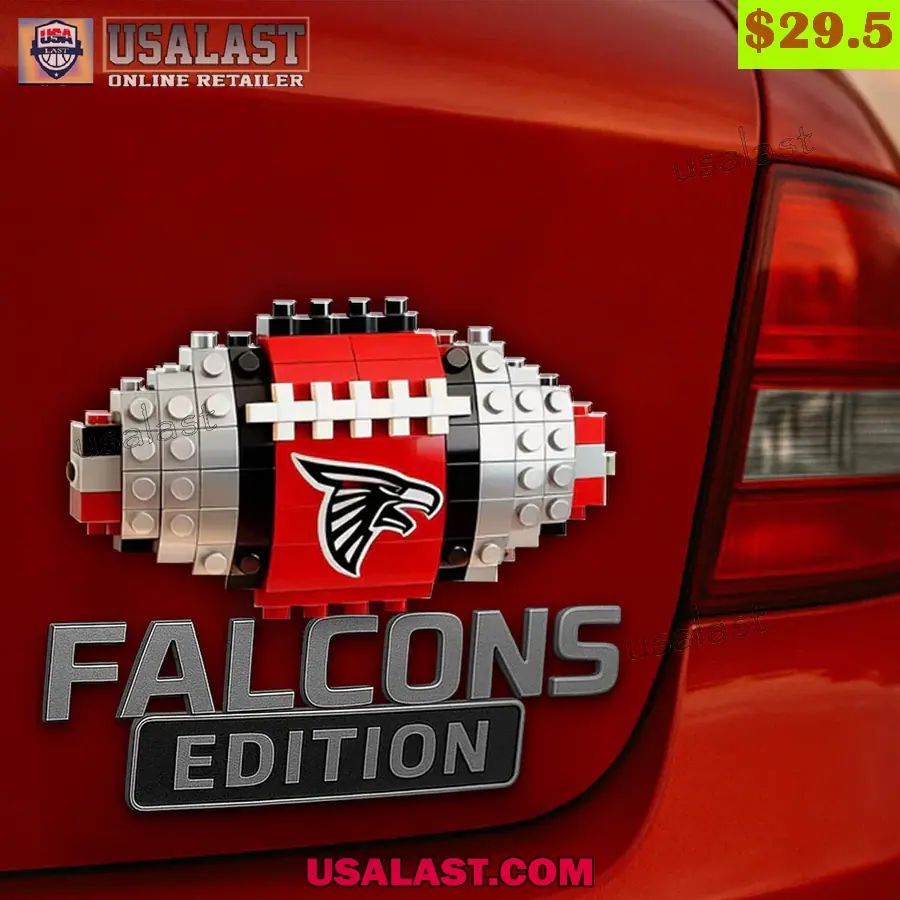 Atlanta Falcons Building Block Car Name Badge