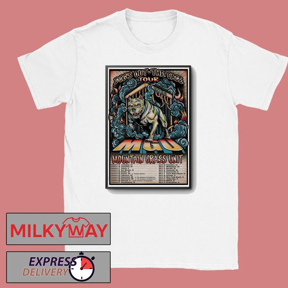 Mountain Grass Unit Tour Dog’s Out The Cage 2026 Poster shirt