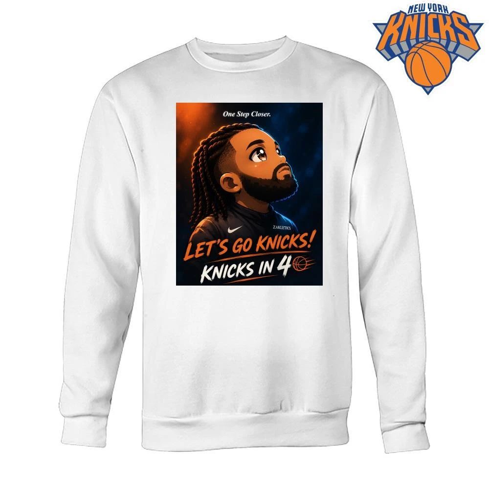 Jalen Brunson New York Knicks Lets Go Knicks In 4 Zakletics Cartoon Anime Basketball NBA Finals 2026 Shirt