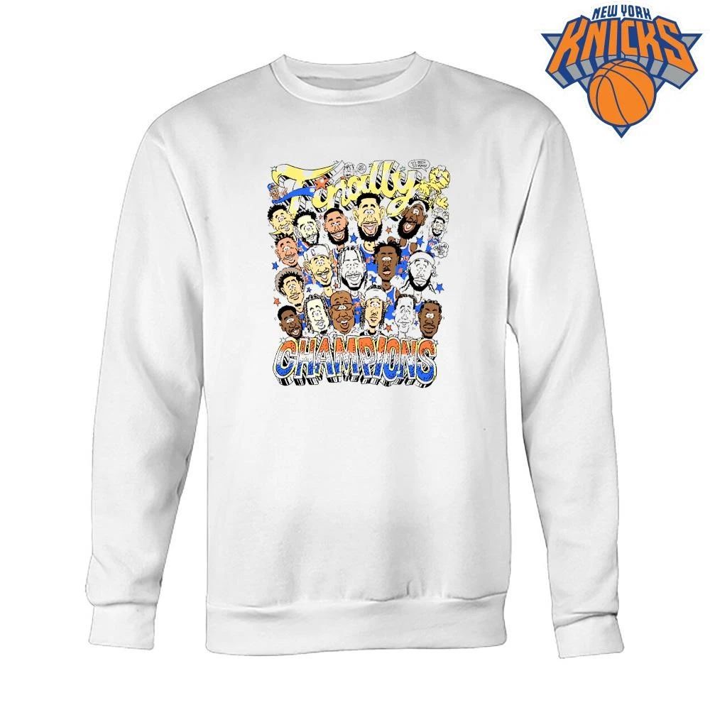 New York Knicks Champions 2026 Finally Cartoon Players Caricature Shirt