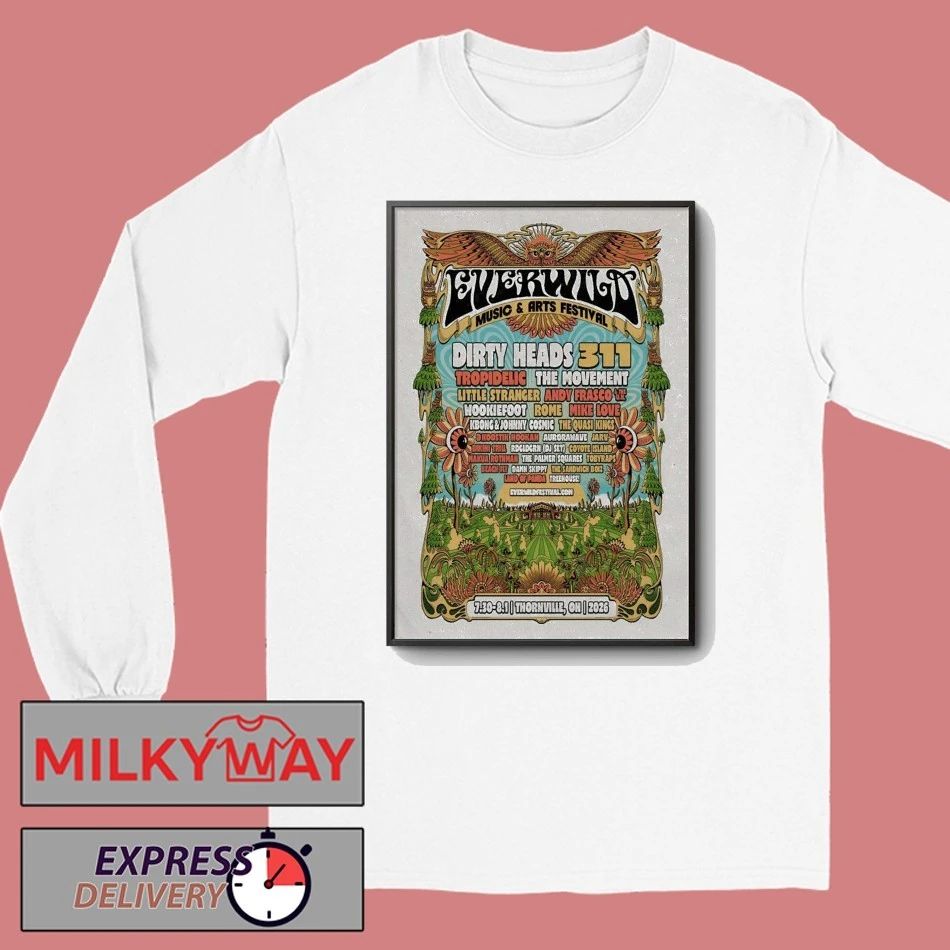 EVERWILD Music And Arts Festival Jul 30-Aug 1 2026 In Thornville OH Poster shirt